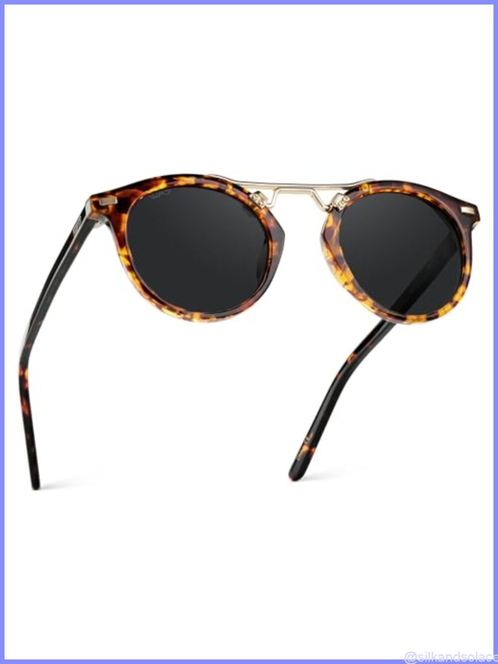 Polarized Round Double-Bridge Sunglasses UV400 Full Frame